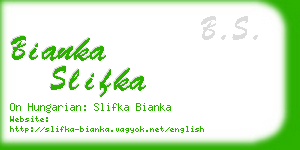 bianka slifka business card